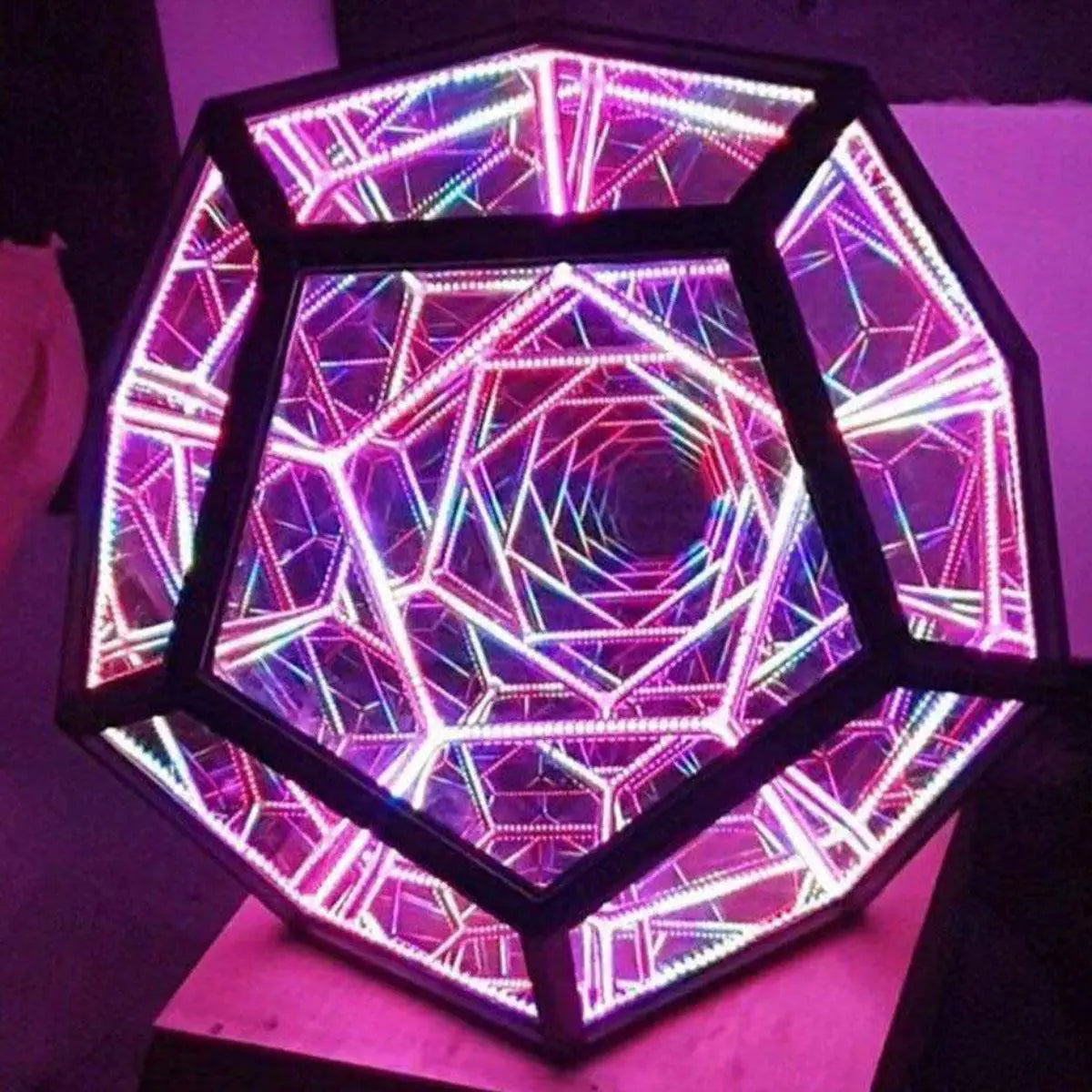 Infinite Dodecahedron Art Light