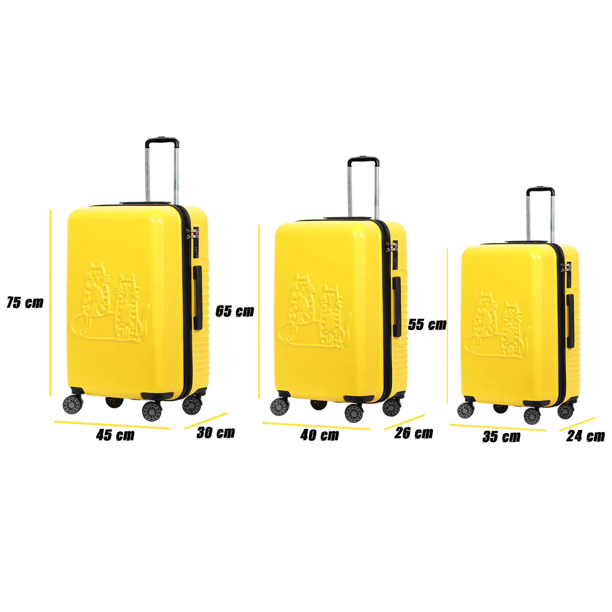 Biggdesign Cats Hardshell Luggage Set